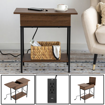 17 Stories Biyanca End Table with Outlet & Reviews | Wayfair